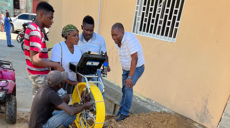 Pignon Hatians training on new equiptment