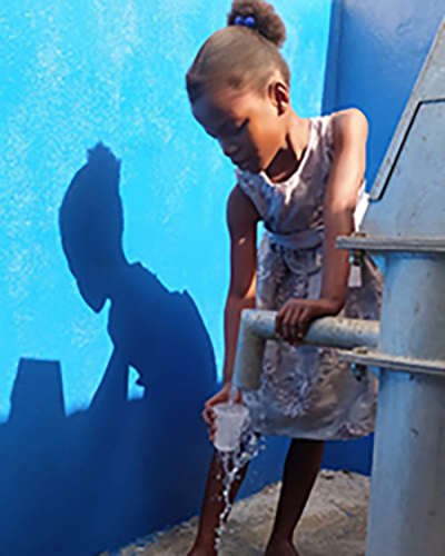 Child at pump