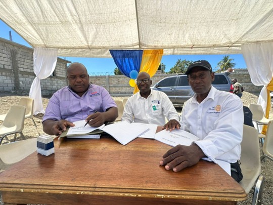 Dignitaries in Leogane
